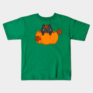 Autumn Kitten Kids T-Shirt